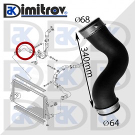 Маркуч турбо Audi A3 TT Seat Altea Leon Toledo Skoda Octavia Volkswagen Caddy Golf Jetta Touran